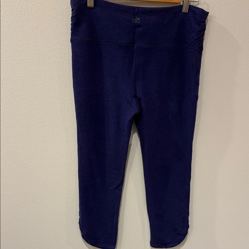 ALO Yoga Deep Purple brushed cropped legging